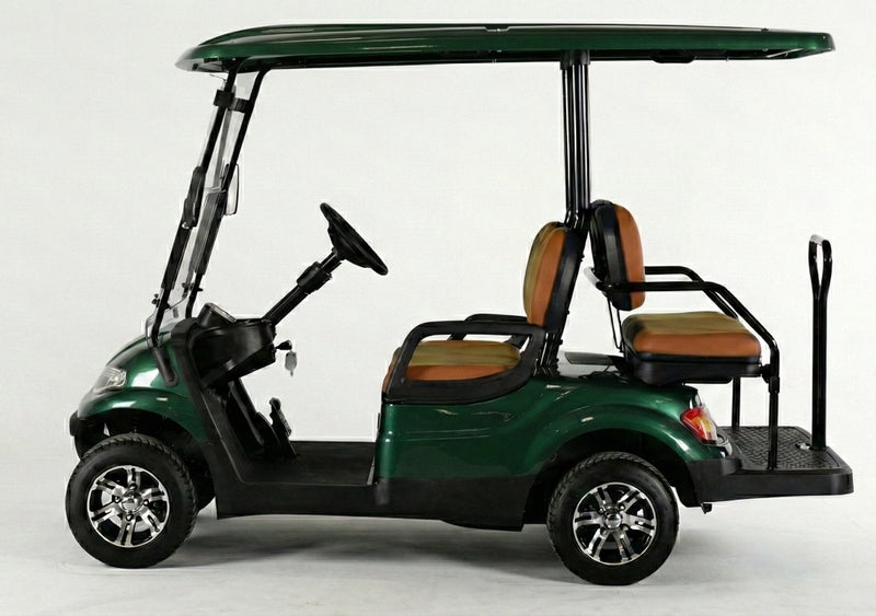 EPIC 2+2 Non-Lifted Electric Golf Cart with Lithium Battery 105Ah & Standard Tires | 4-Seater LSEV (Green) - Image 5